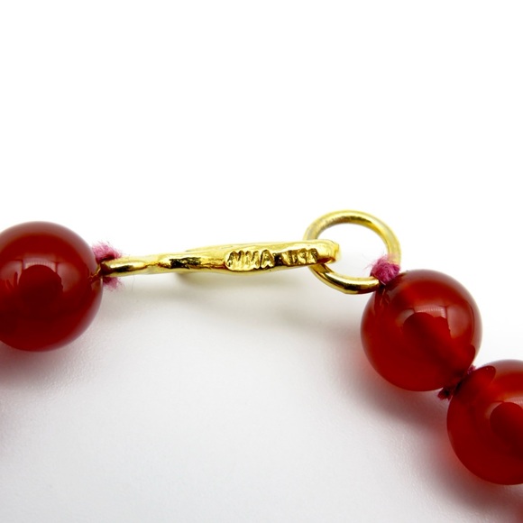 MMA Metropolitan Museum Of Art Carnelian Cab Bead Necklace Egyptian Style 18” - Picture 7 of 8